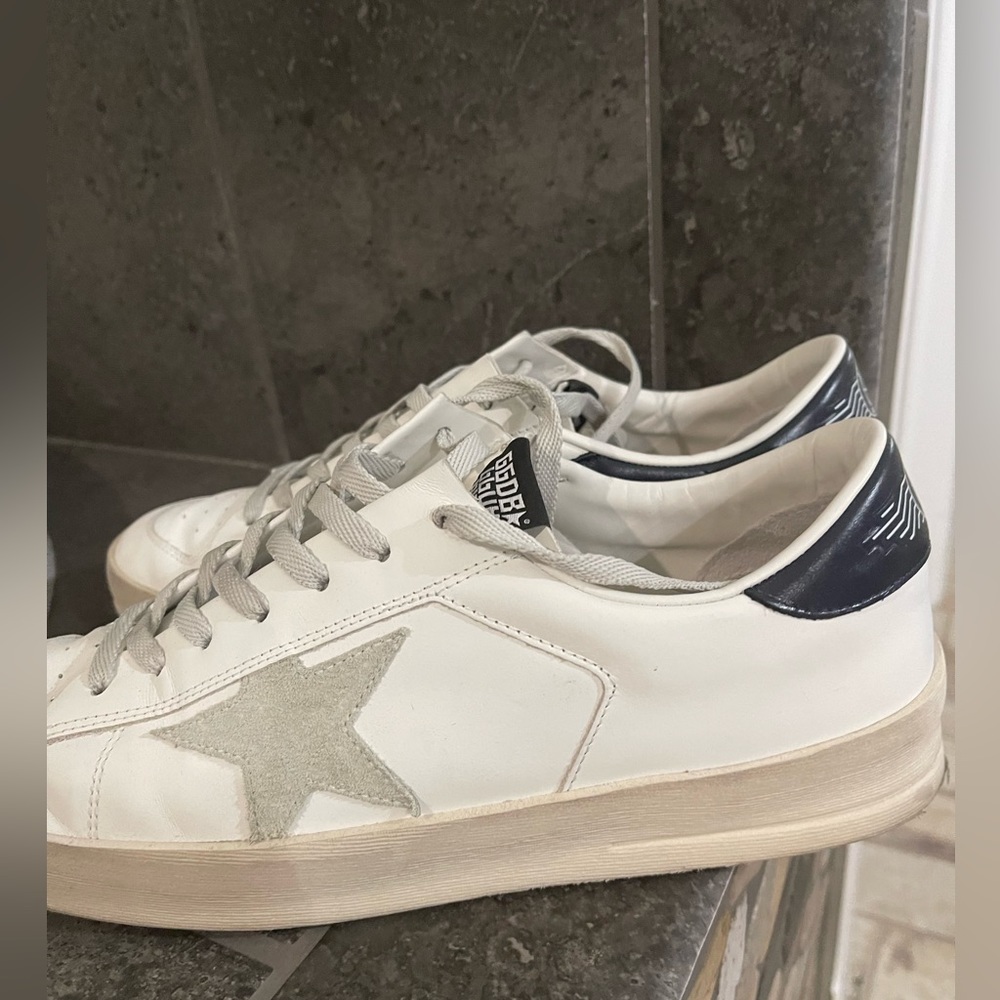 Men’s Golden Goose white & navy blue - Size 45